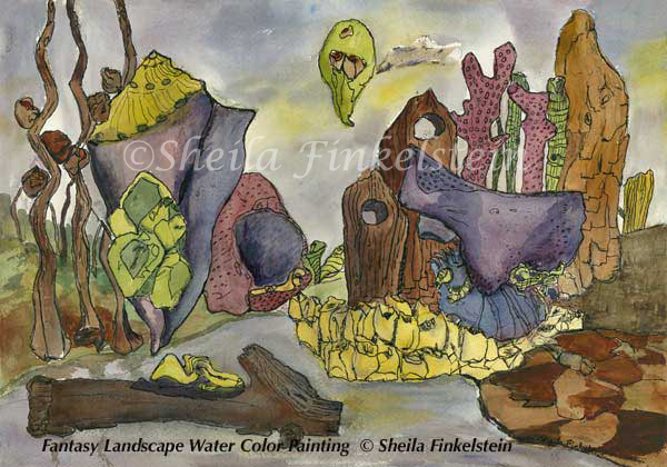 purple fantasy landscape